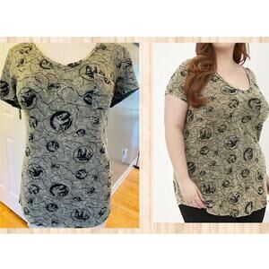 Torrid‎ 2 (2X 18/20) Jurassic Park World Dinosaur Heritage Slub Pocket Tunic Tee